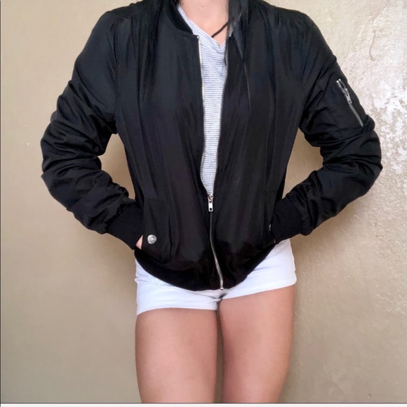 Jackets & Blazers - Black Bomber Jacket